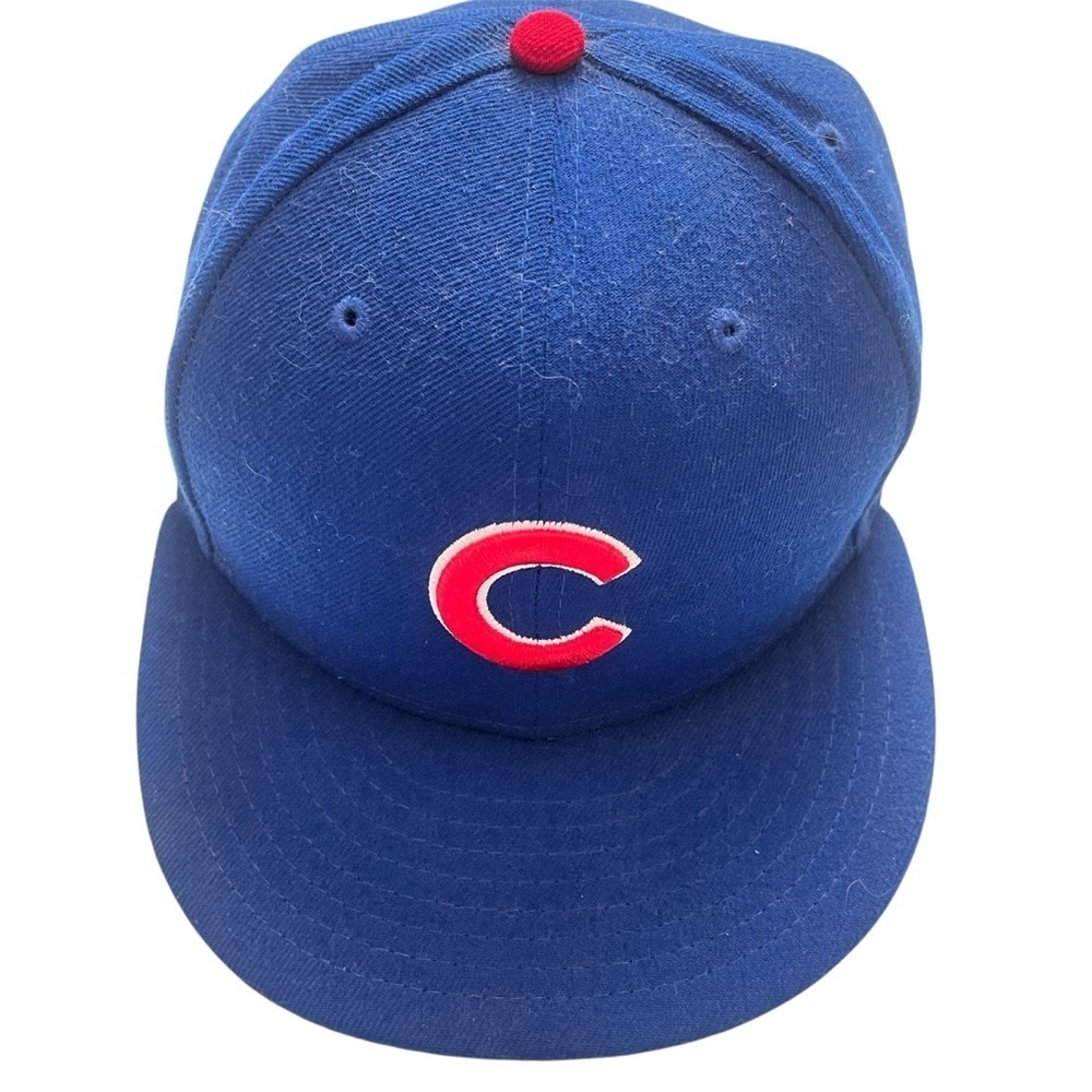 Chicago Cubs Official MLB Players On-Field Cap New Era 59FIFTY Size 7.5 Fitted
